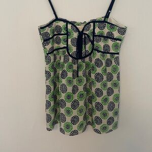 Yumi Kim Green and Blue silk boho tank